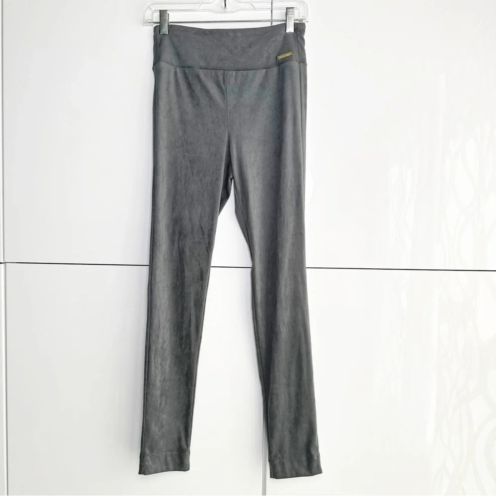 Lilly Pulitzer Gray Micro Suede Leggings Size 2 Soft Cozy